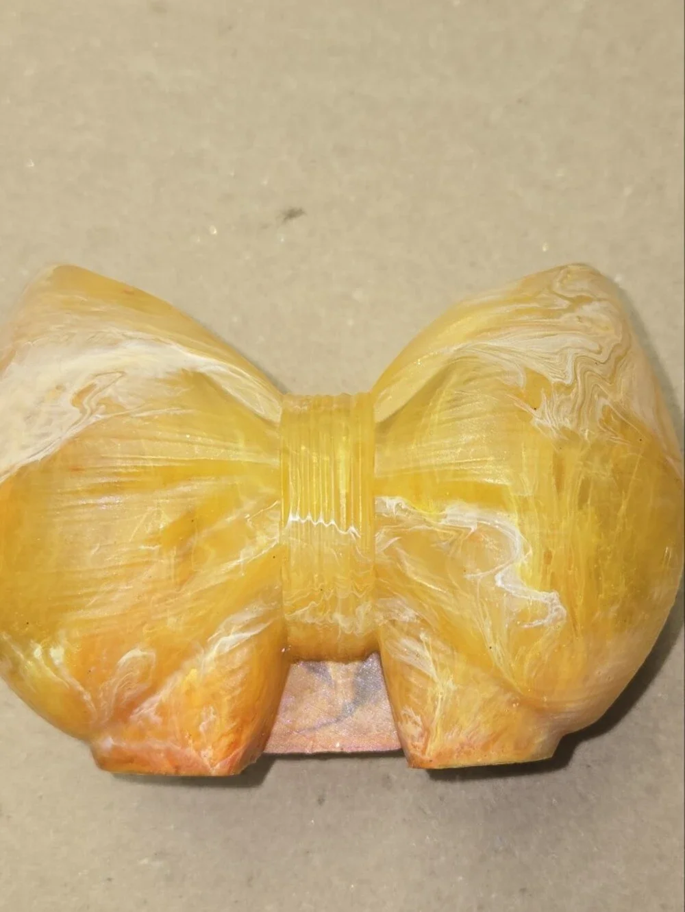Yellow Bow Makeup Brush Holder Organizer